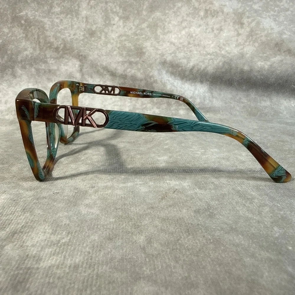 Michael Kors MK 4119U nassau teal graphic tortoise 4000 Eyeglasses Frames Only